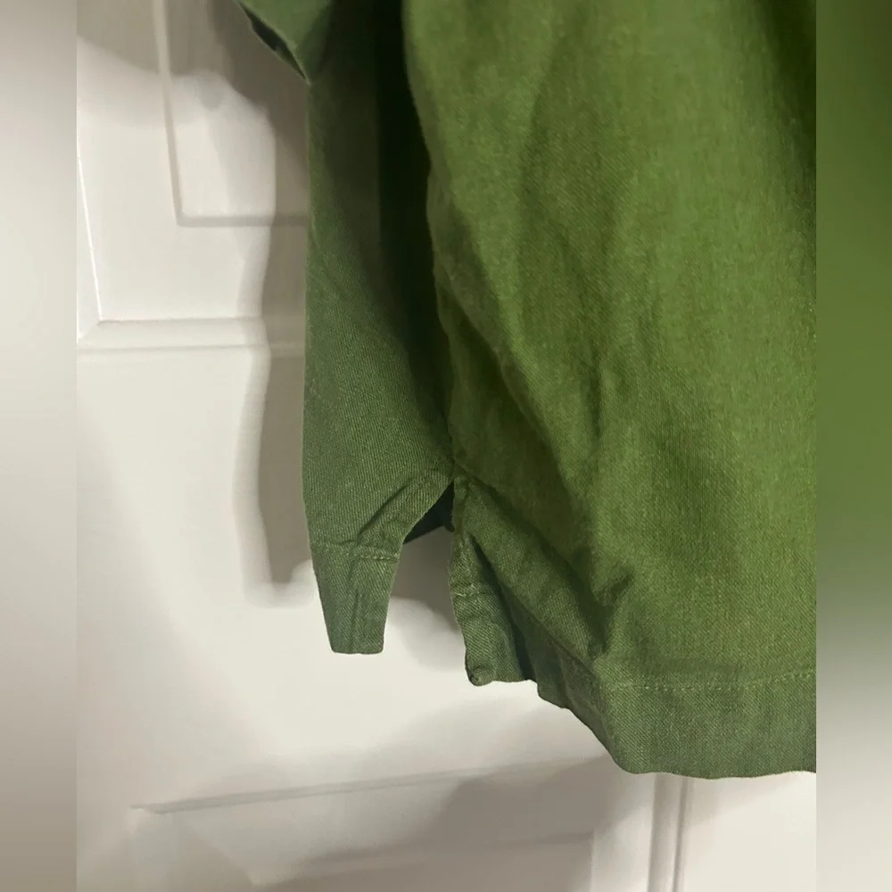 Universal Thread Womens Linen Blend Shirt XXL Green Button Up Top (0278) - Picture 4 of 7